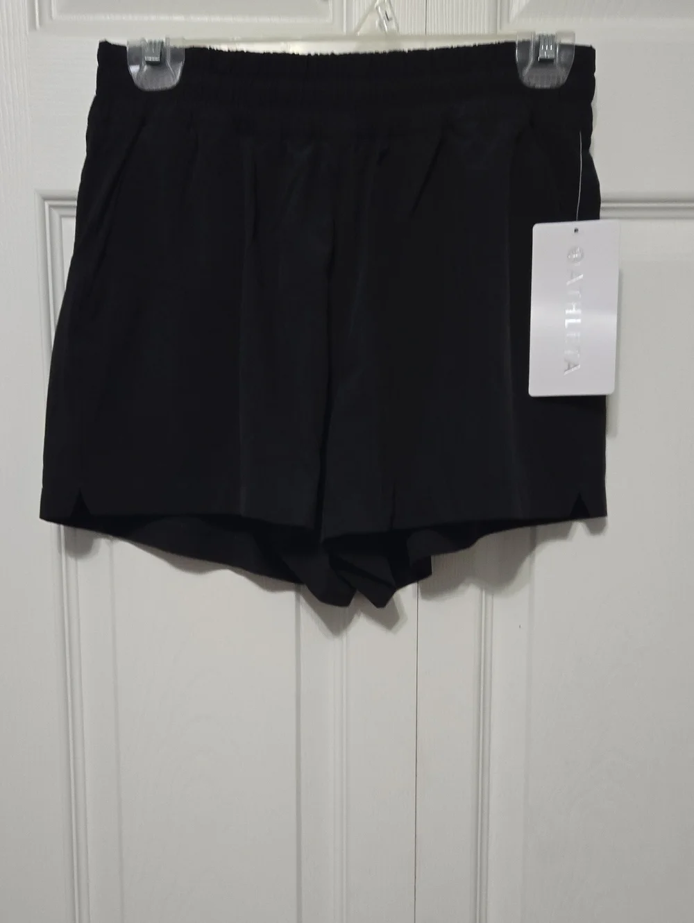 Athleta Black Lightweight Athletic Shorts with Elastic Waist